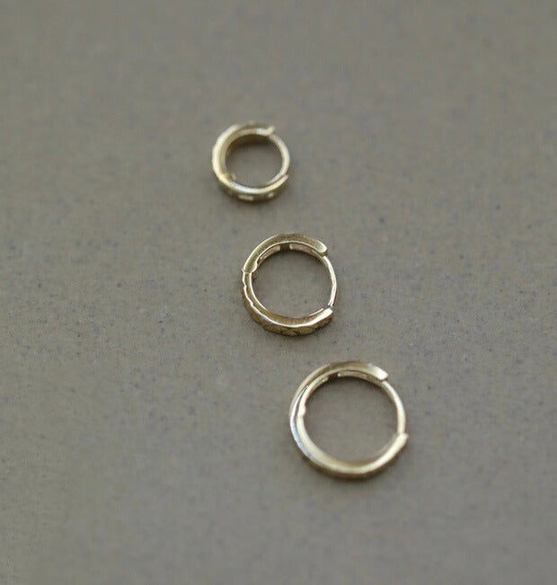 Mirror Cut Huggie Hoops