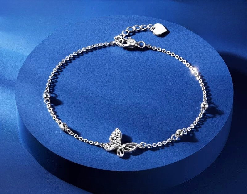 Semi Sequin Butterfly Bead Bracelet