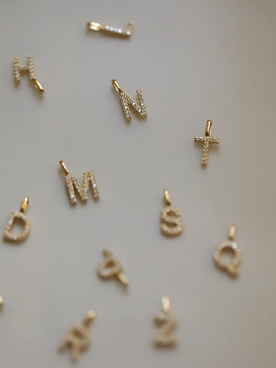 Glossy Alphabet Charm Necklace