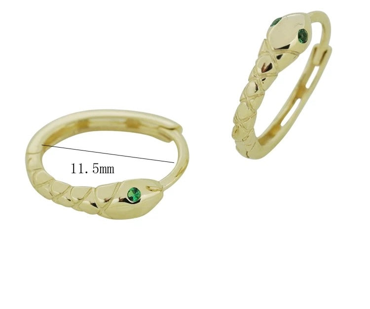 Snake Head Hoop Earrings