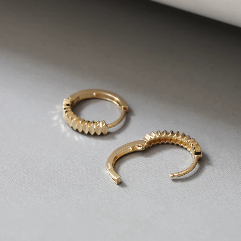 Petal Fence Hoop Earrings
