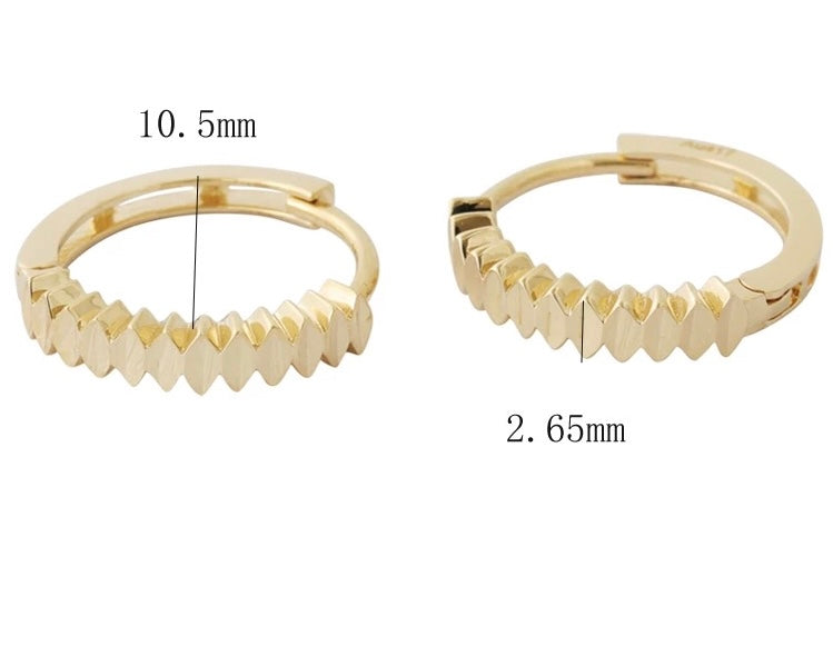 Petal Fence Hoop Earrings