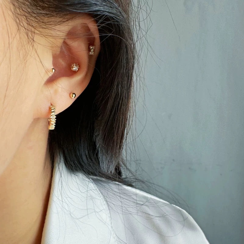 Petal Fence Hoop Earrings