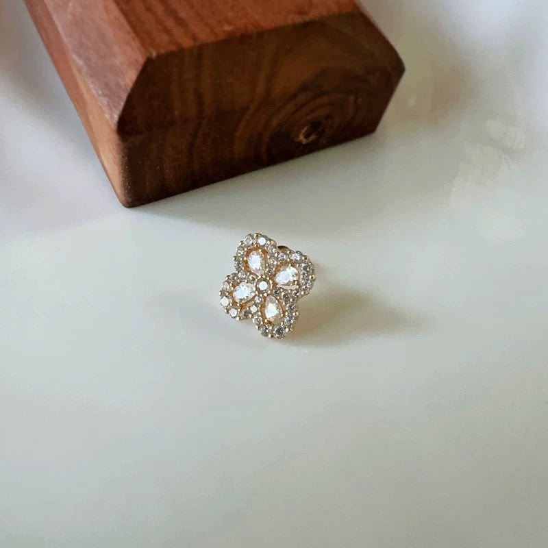 Large Chandelier Clover Stud Earrings