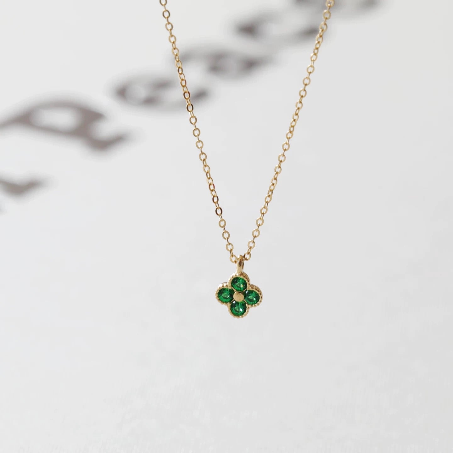 Mini Clover Charm Necklace