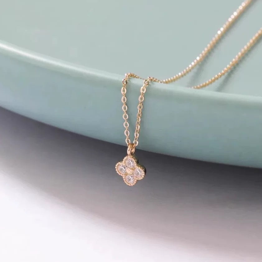 Mini Clover Charm Necklace