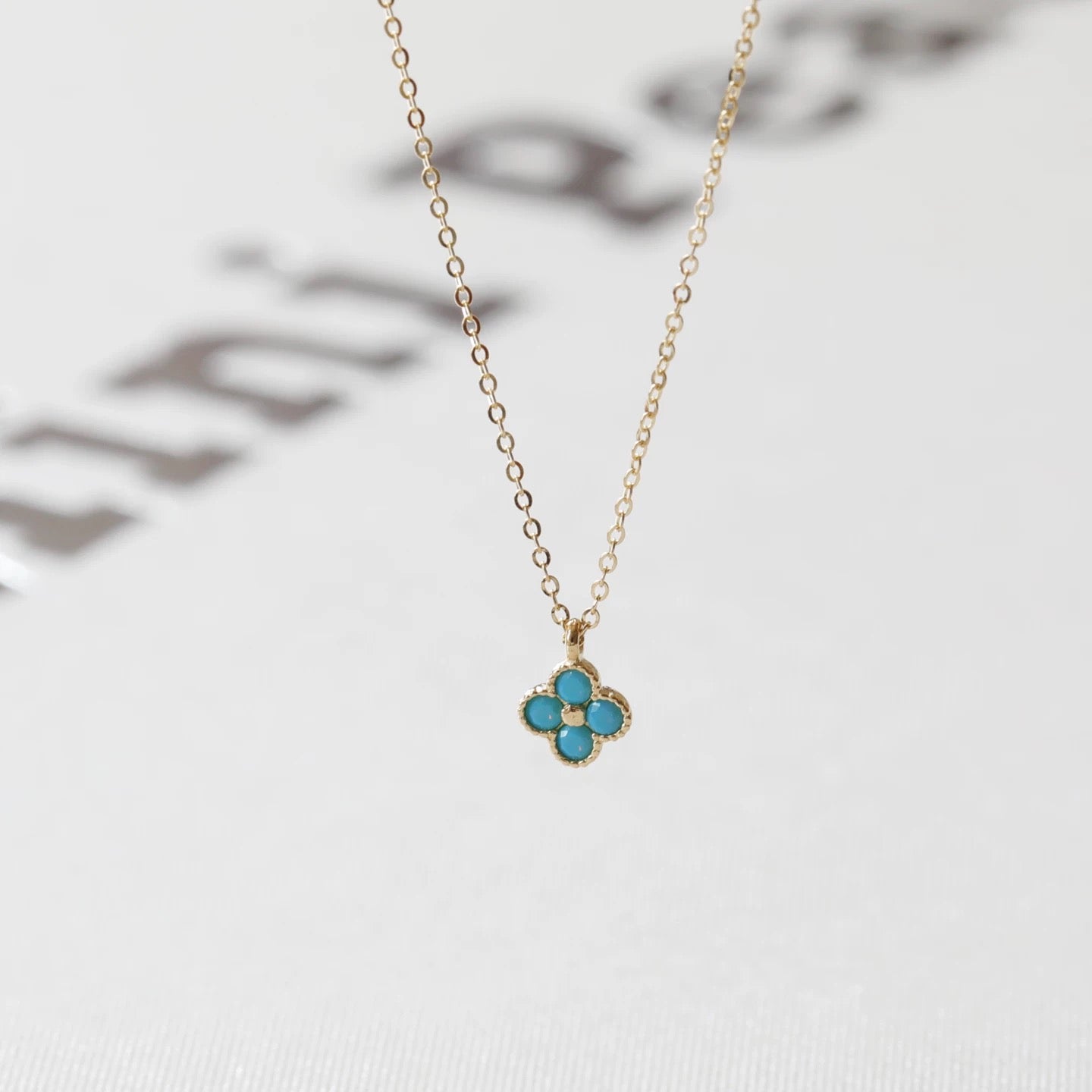 Mini Clover Charm Necklace