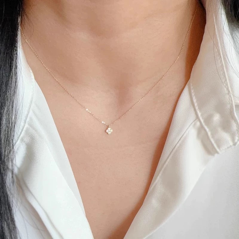 Mini Clover Charm Necklace