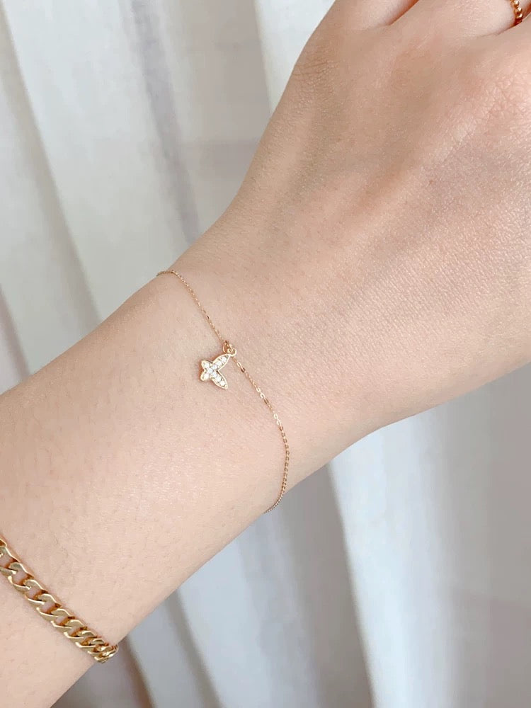 Cross Butterfly Charm Bracelet / Anklet