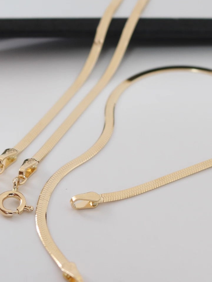 Flat Snake Chain Bracelet