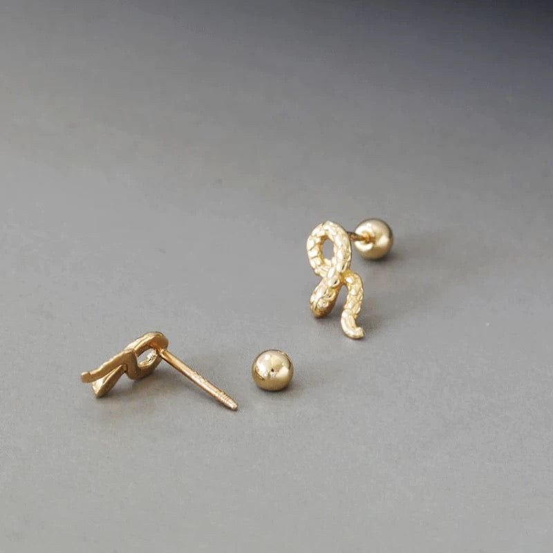 Snake Wrap Stud Earrings