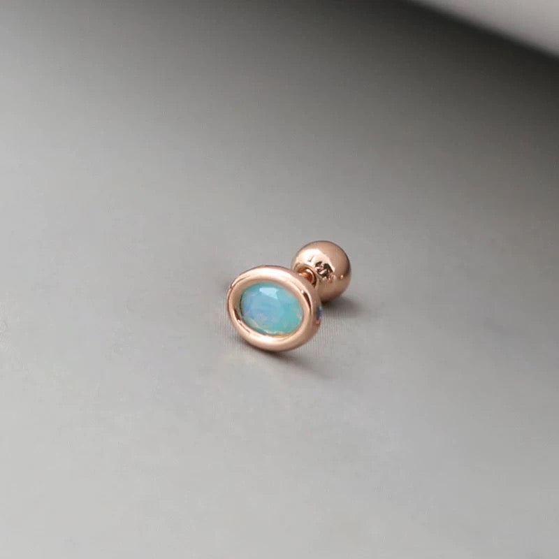 Trio Aria Blue Stud Earrings