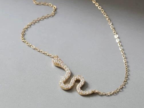 Jewelled Snake Bib Necklace