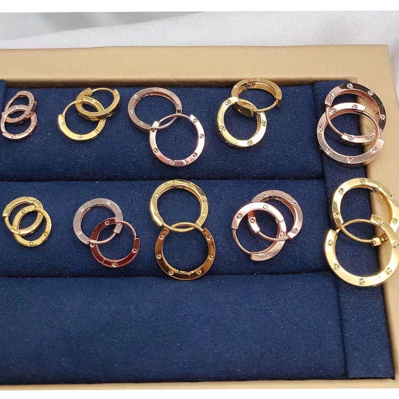 Pin Stamp Huggie Hoops