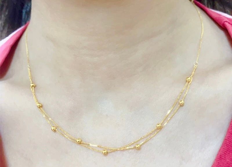 Double Beaded Chain Necklace