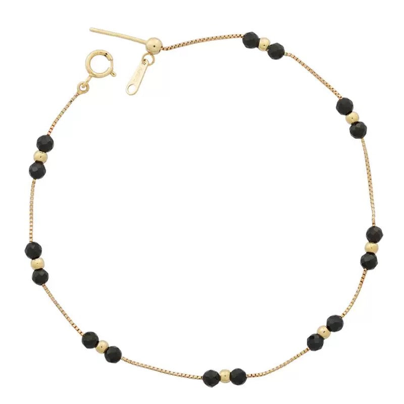 Trio Bead Box Chain Bracelet