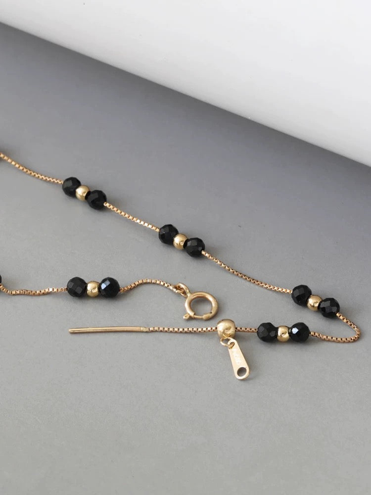 Trio Bead Box Chain Bracelet