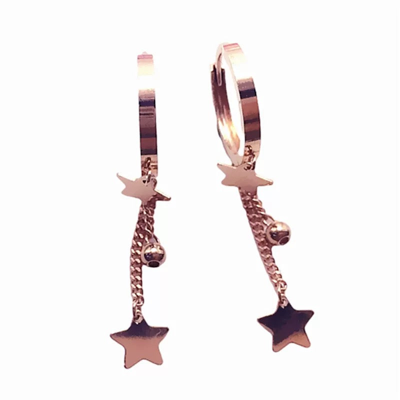 Tassel Stars Huggie Hoops