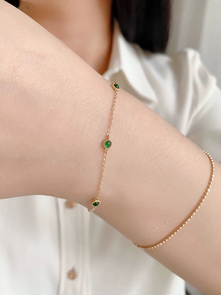 Beaded Bezel Patterned Bracelet