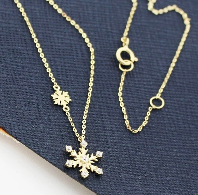 Moissanite Snowflake Necklace
