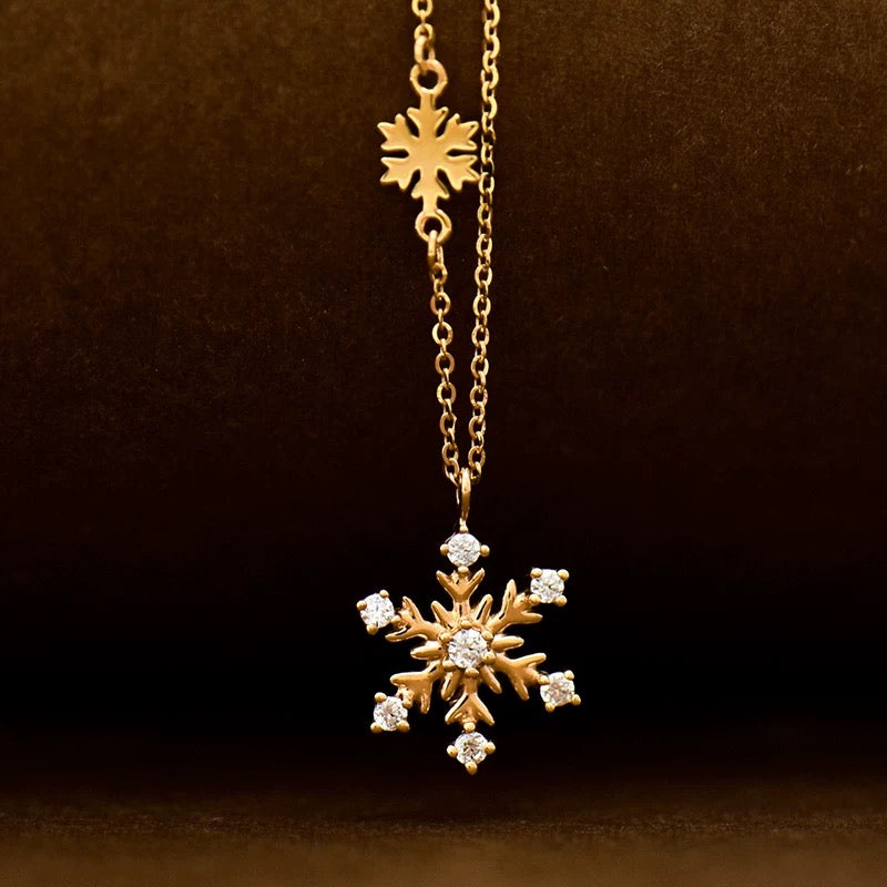 Moissanite Snowflake Necklace