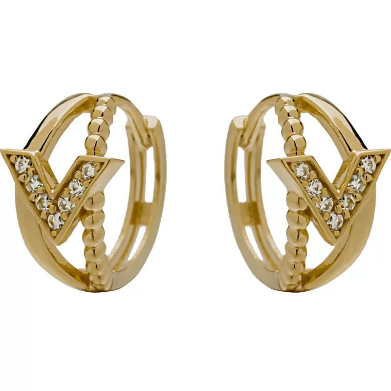 Dual Band Victorious Huggie Hoops