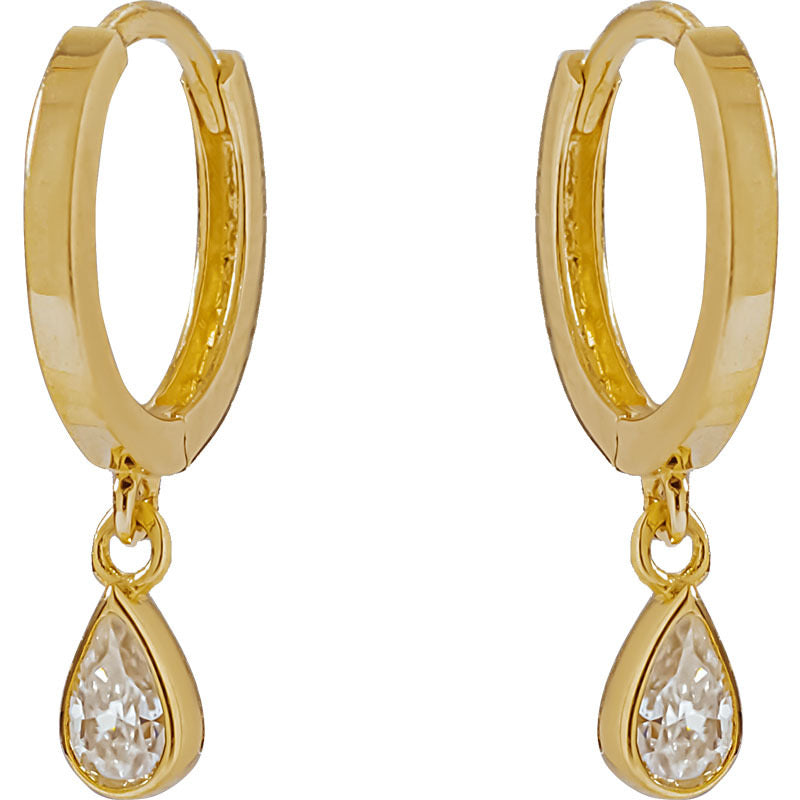 Maria Teardrop Huggie Hoops