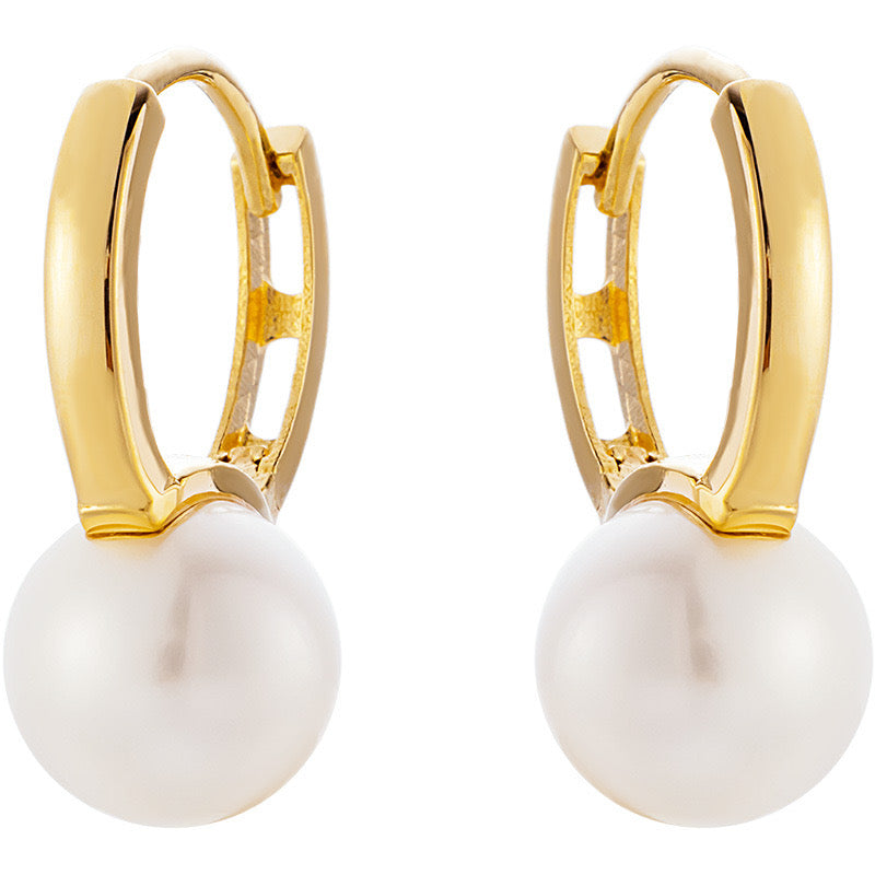 Luciele Pearl Huggie Hoops