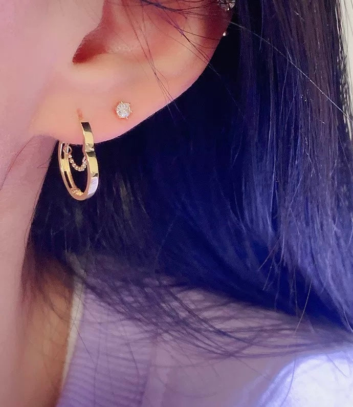 Bottle Chain Hoop Earrings