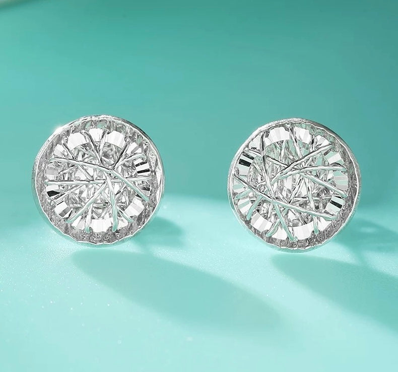 Birds Nest Round Stud Earrings