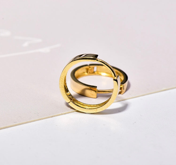 Wedding Ring Band Hoop Earrings