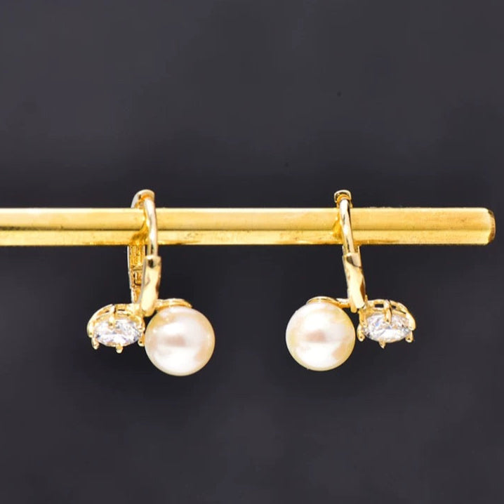 Candice Pearl & Gem Huggie Hoops