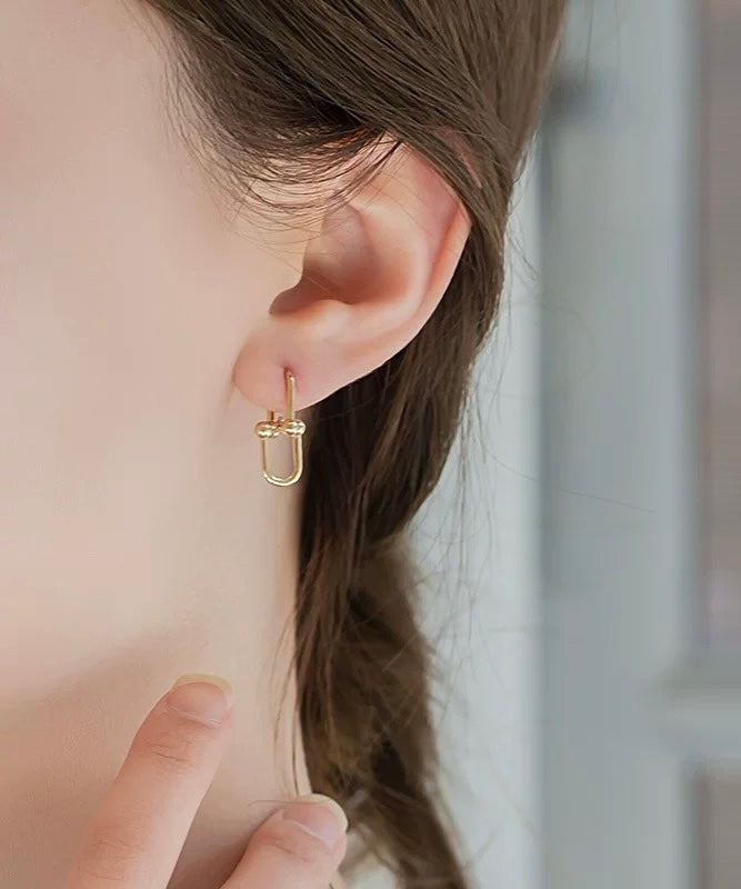 Bead Buckle Hinge Hoop Earrings