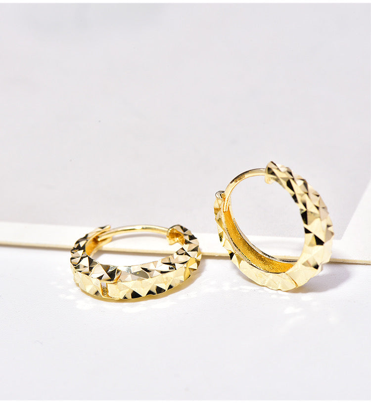 Mirror Cut Handbag Hoop Earrings