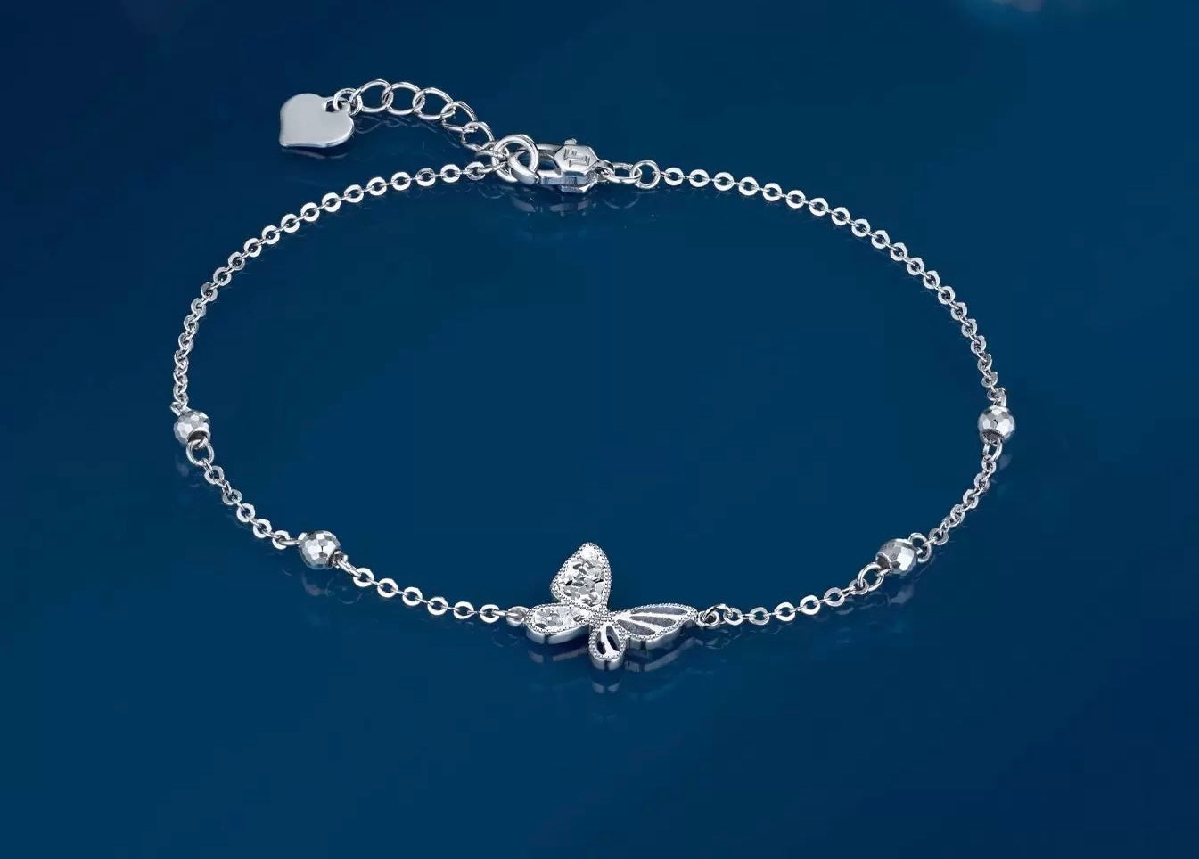 Semi Sequin Butterfly Bead Bracelet