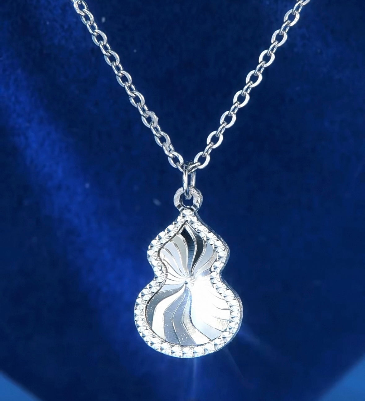 Spiralled Genie Bottle Charm Necklace