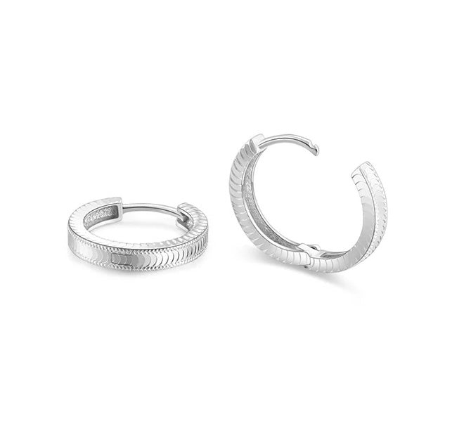 Viper Scale Hoop Earrings