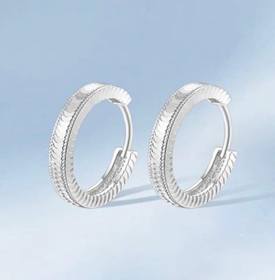 Viper Scale Hoop Earrings