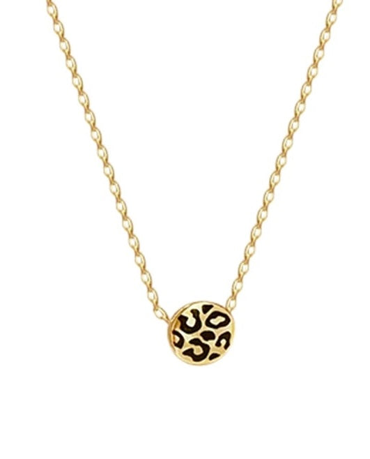 Leopard Print Button Charm Pendant