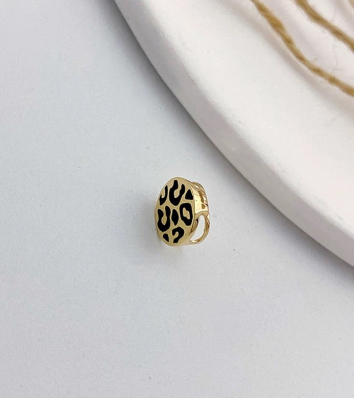 Leopard Print Button Charm Pendant
