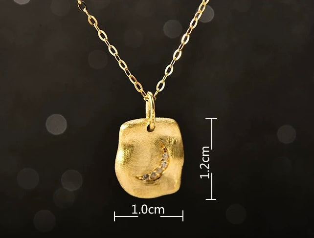 Secret Moon Scroll Charm Necklace