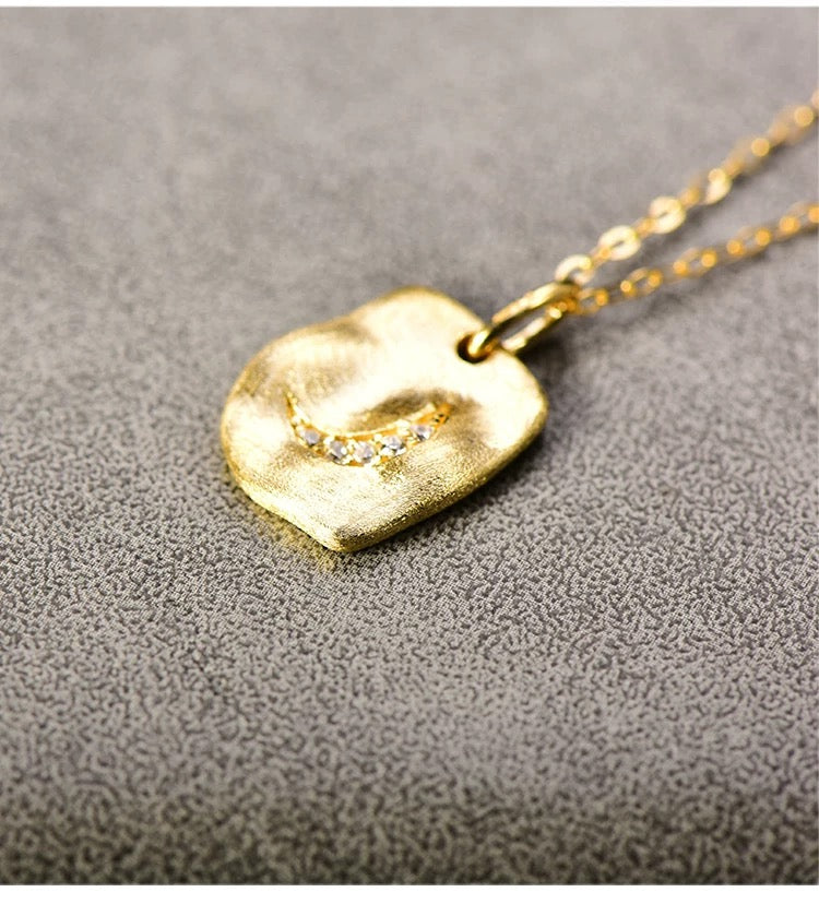 Secret Moon Scroll Charm Necklace