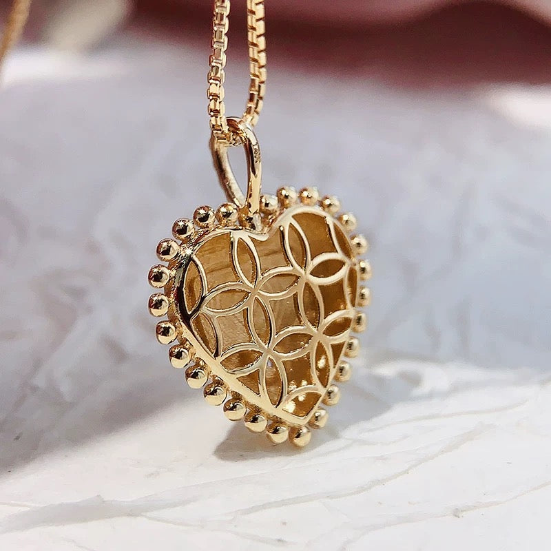 'Falling in Love Heart' Shield Charm Pendant