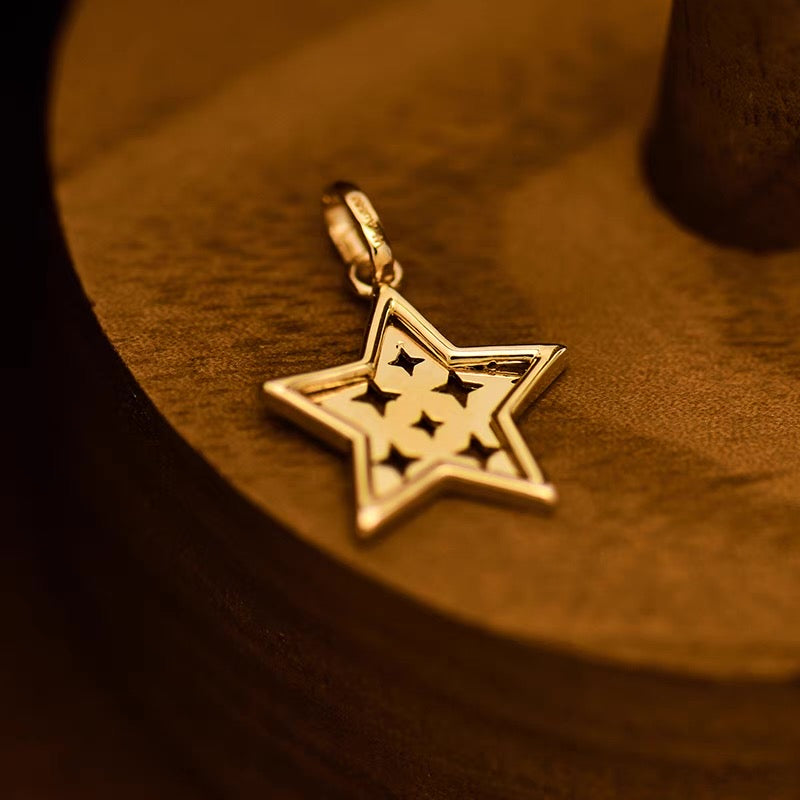 Stars In A Star Charm Pendant