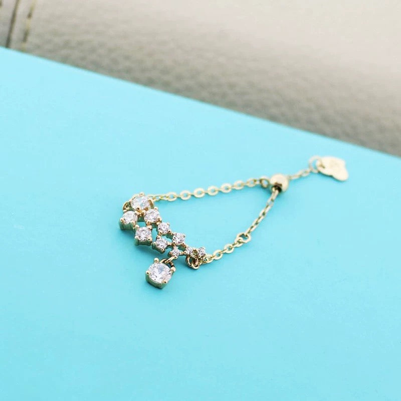 Mossanite Cluster Stackable Ring