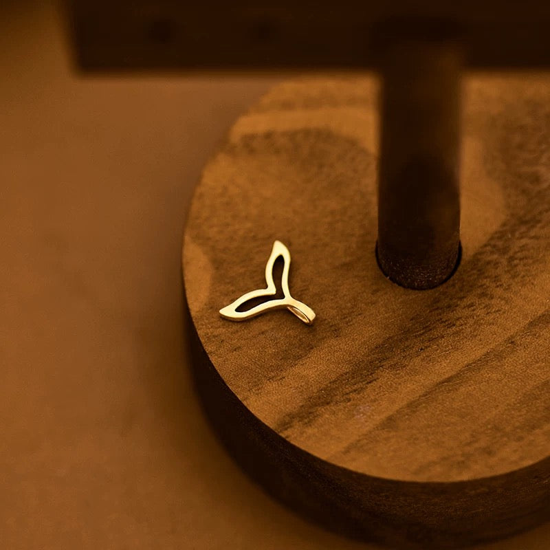 Whale Tail Motif Charm Pendant