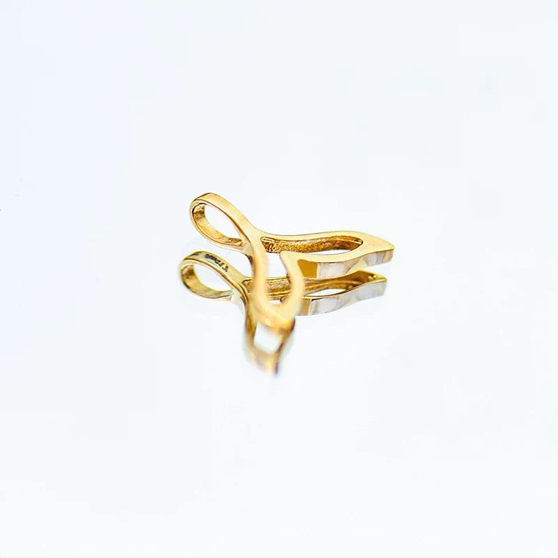 Whale Tail Motif Charm Pendant