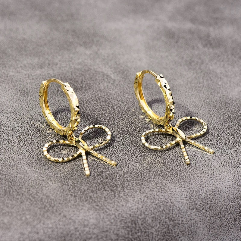 Scissor Bow Hoop Earrings