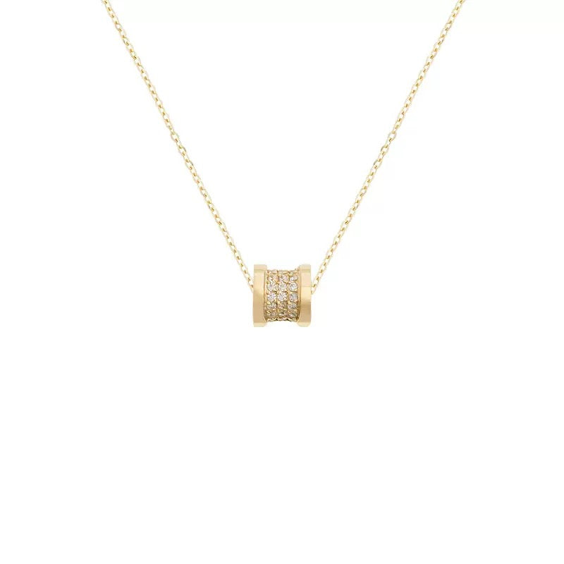 Gemstone Wheel Charm Necklace