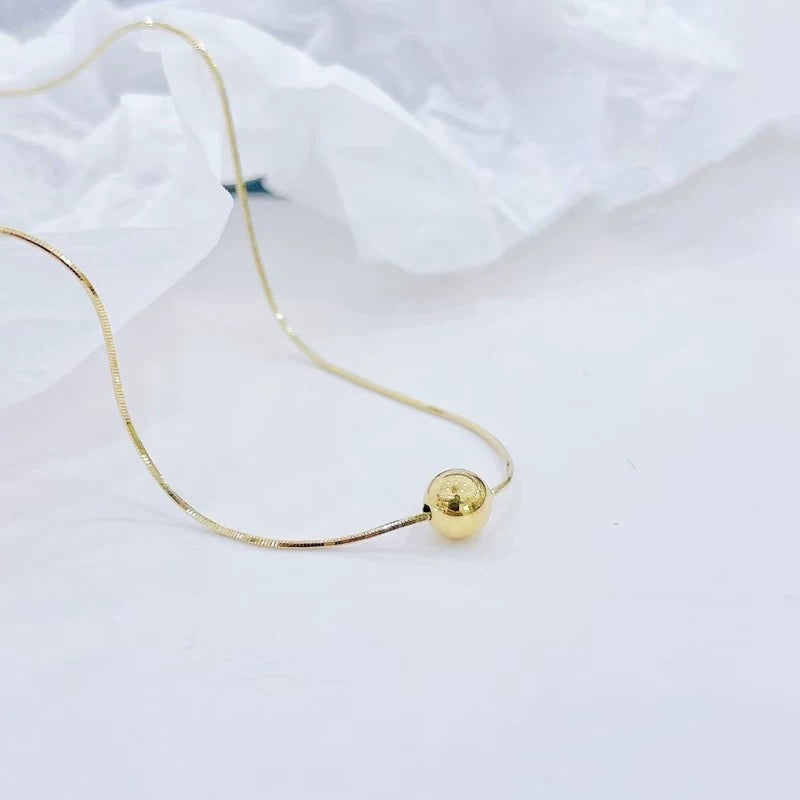 Dome on Snake Rope Collar Necklace